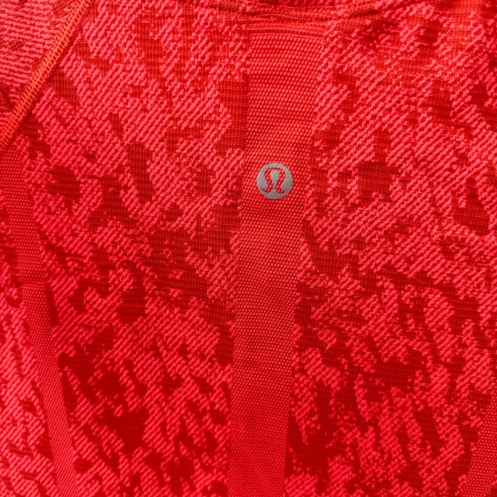 Lululemon Athletica Bright Red/Orange Athletic Top - Picture 3 of 4